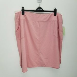 LOGO Lori Goldstein Skirt Pocket French Terry